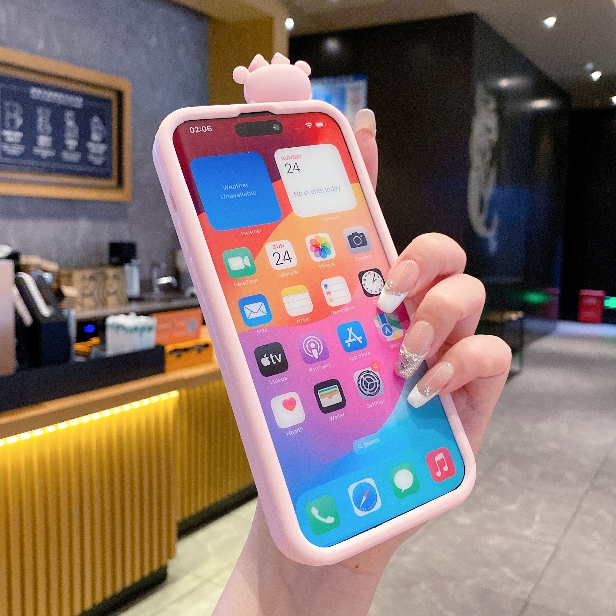 Pink Panther Silicon Phone Case For iPhone