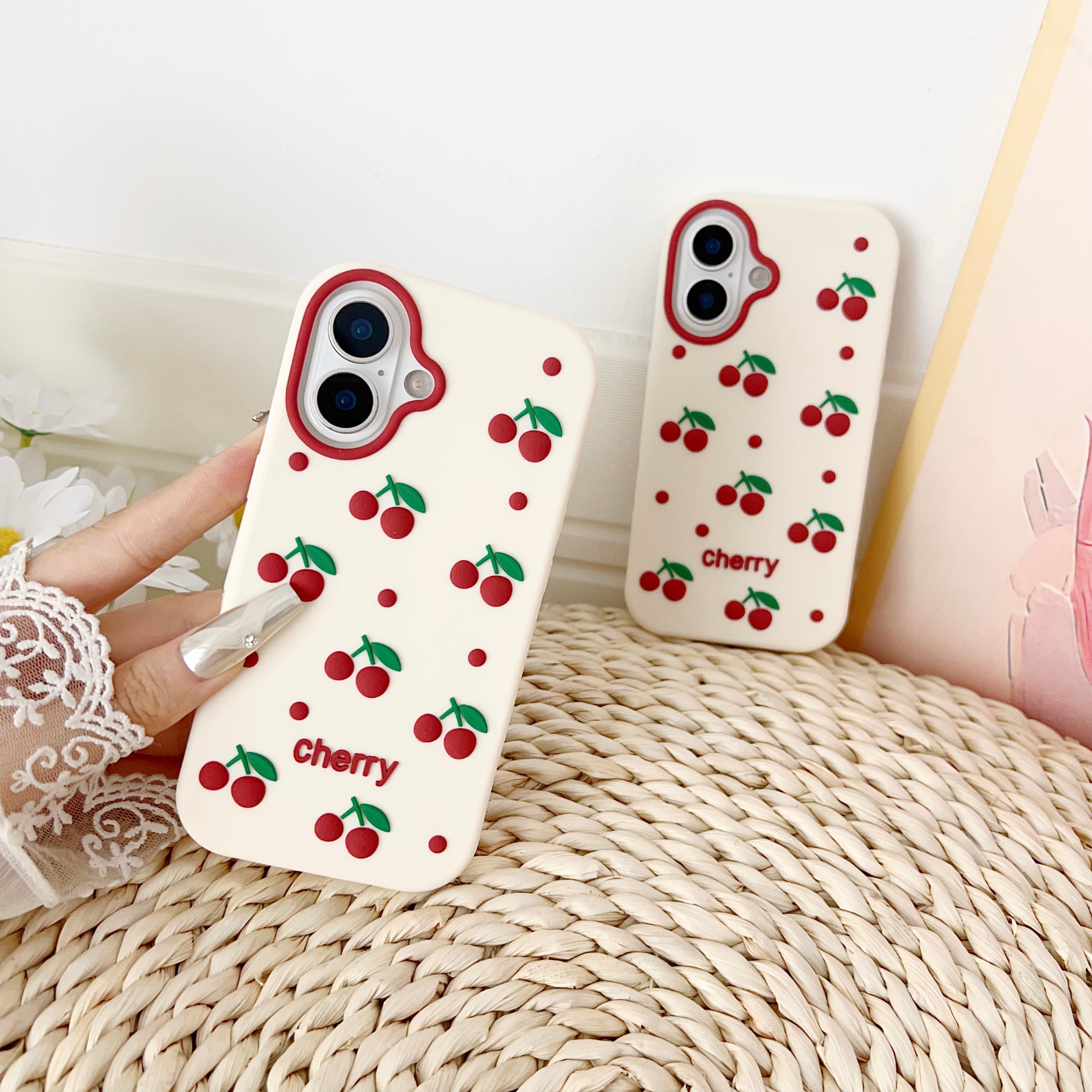 Cherry Bracket Soft Silicone Phone Case