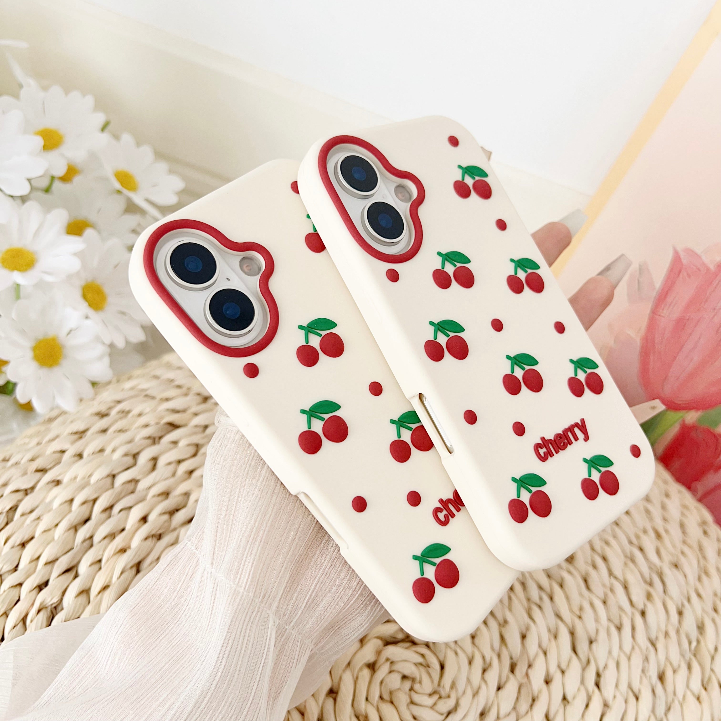 Cherry Bracket Soft Silicone Phone Case