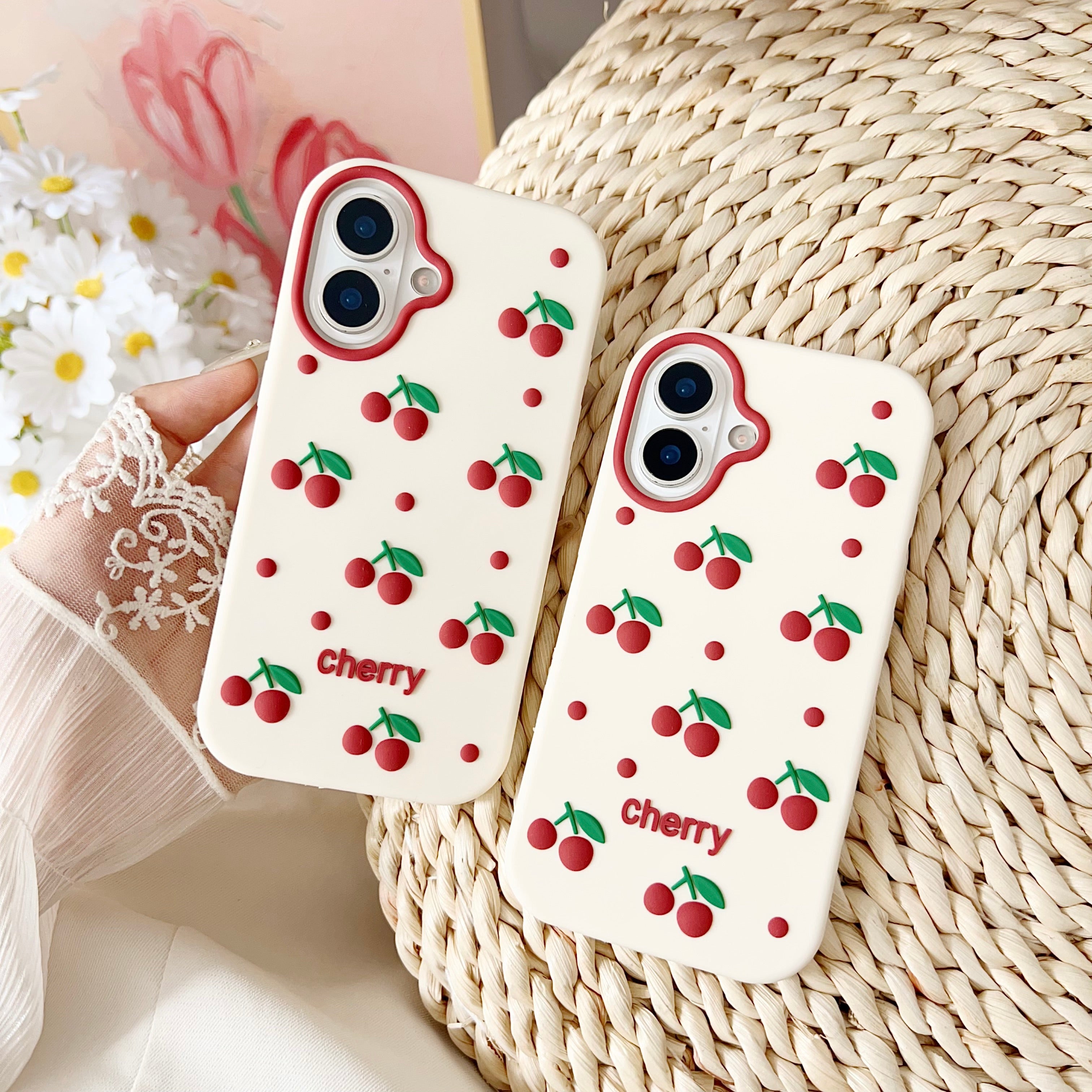 Cherry Bracket Soft Silicone Phone Case
