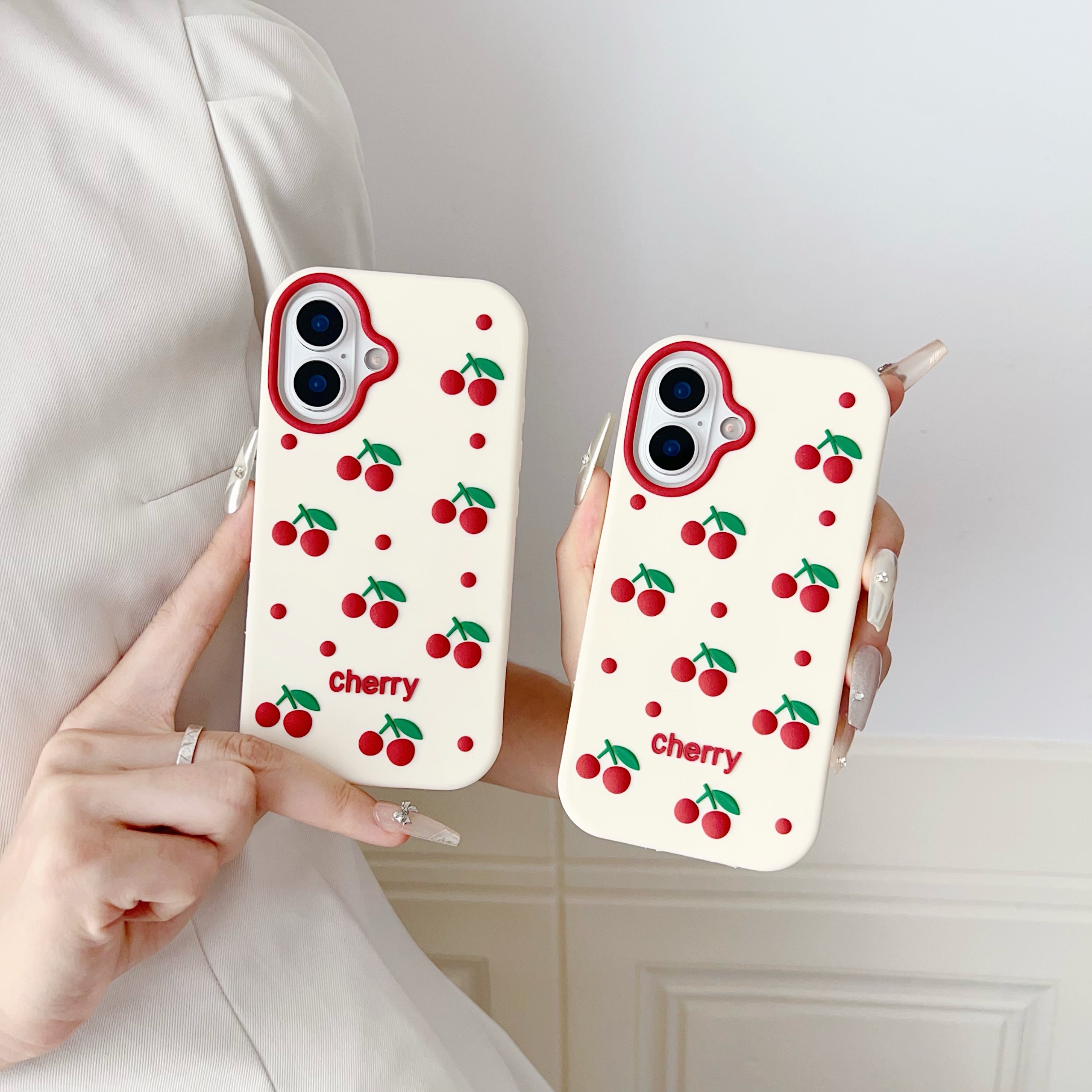 Cherry Bracket Soft Silicone Phone Case