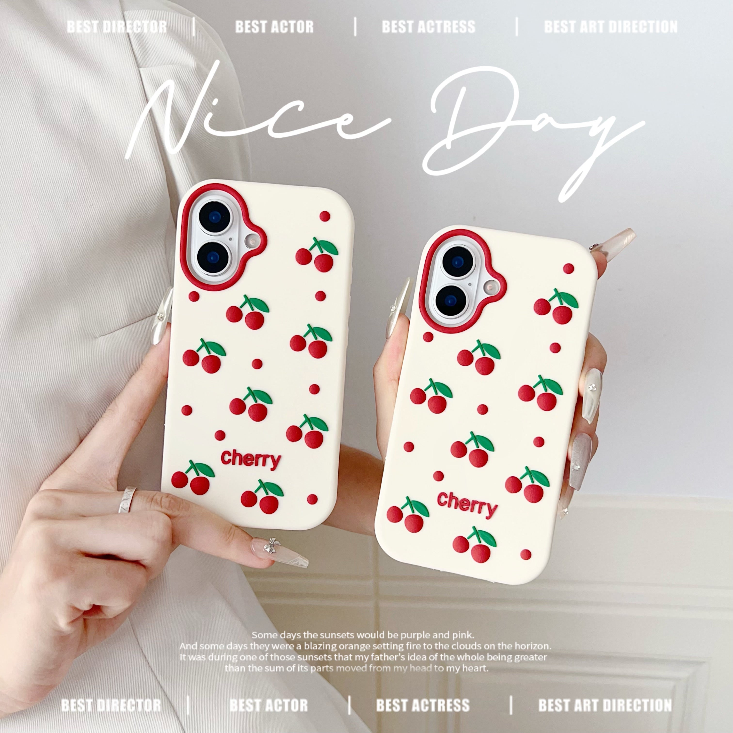 Cherry Bracket Soft Silicone Phone Case