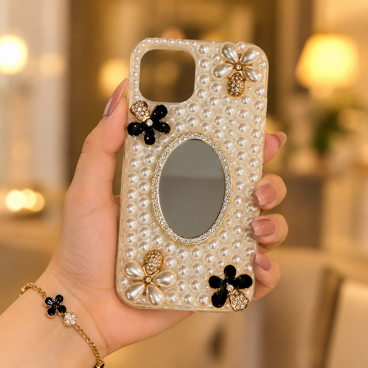 Pearl With Mirror - Phone Case For iPhone 14 Plus