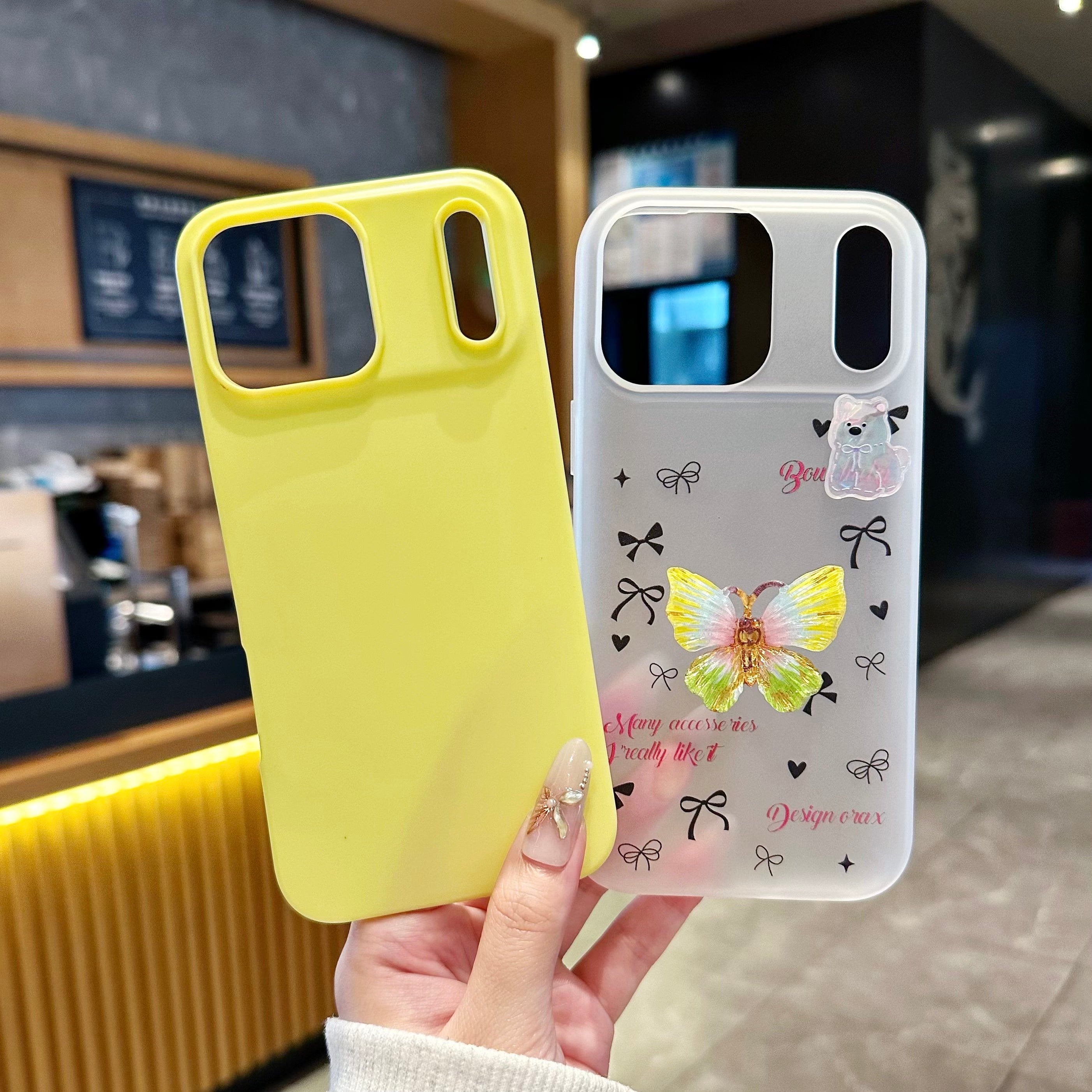 Desert Bloom Butterfly 3D Golden Wing & Blossom Shield Silicone Phone Case