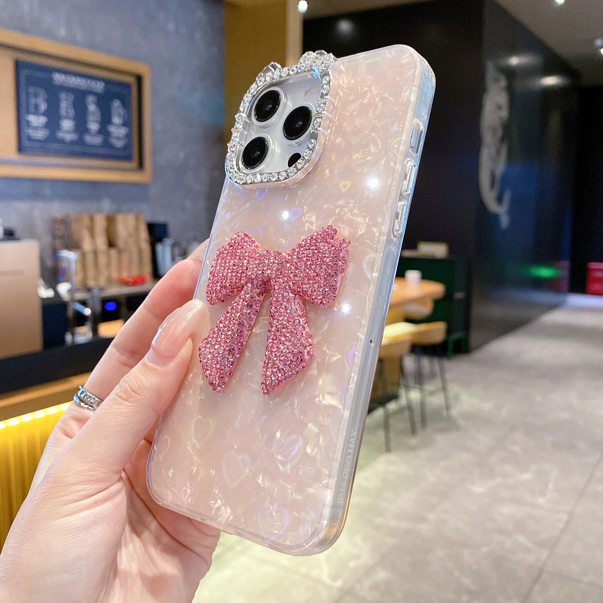 Luxury Bow Bling Case – Cute Pink Edition Case For iPhone 17 Pro