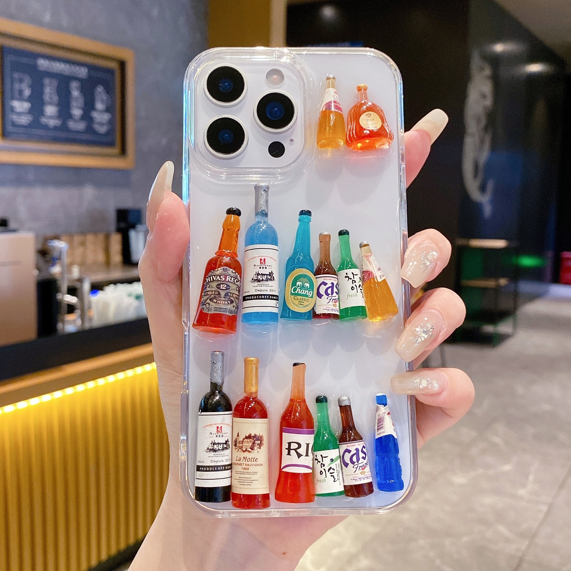 Mini Bar Bottle Case – Trendy Aesthetic Case For iPhone 17 Pro