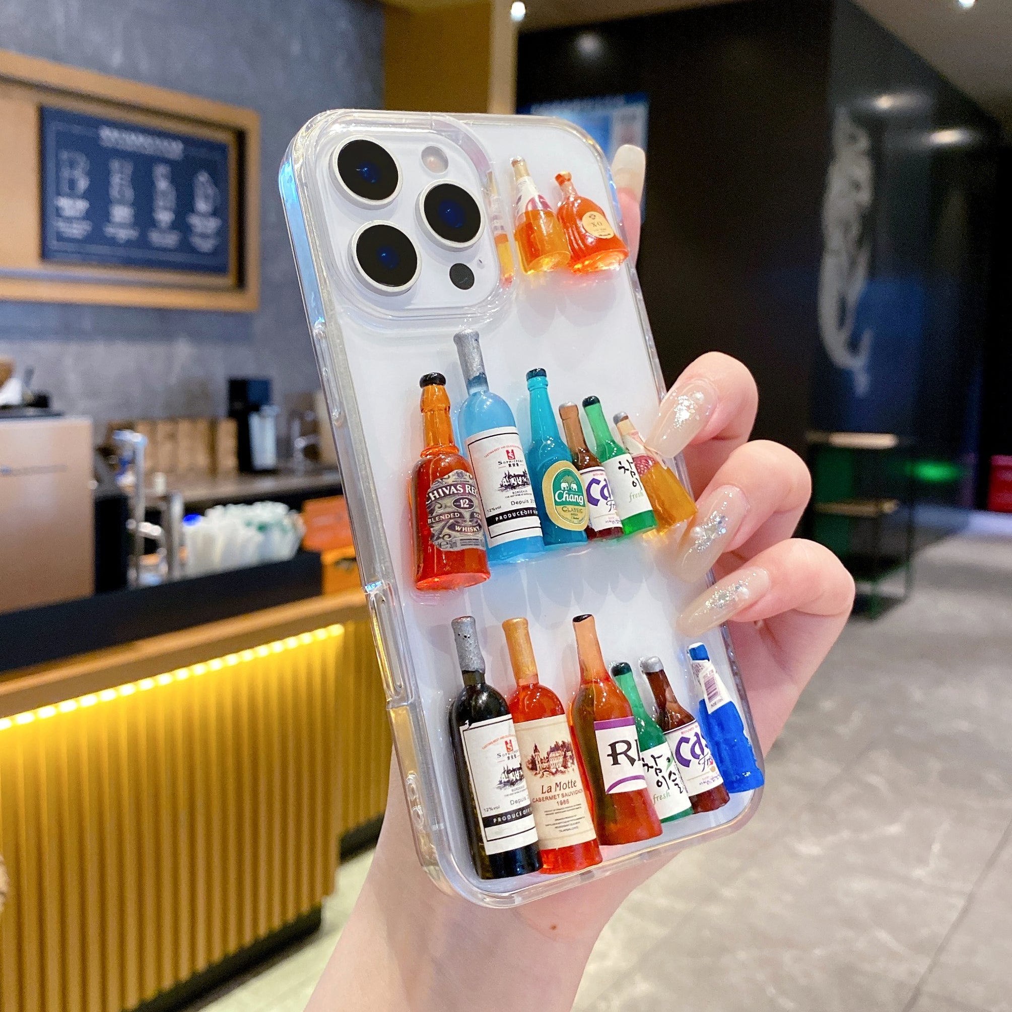 Mini Bar Bottle Case – Trendy Aesthetic Case For iPhone 17 Pro