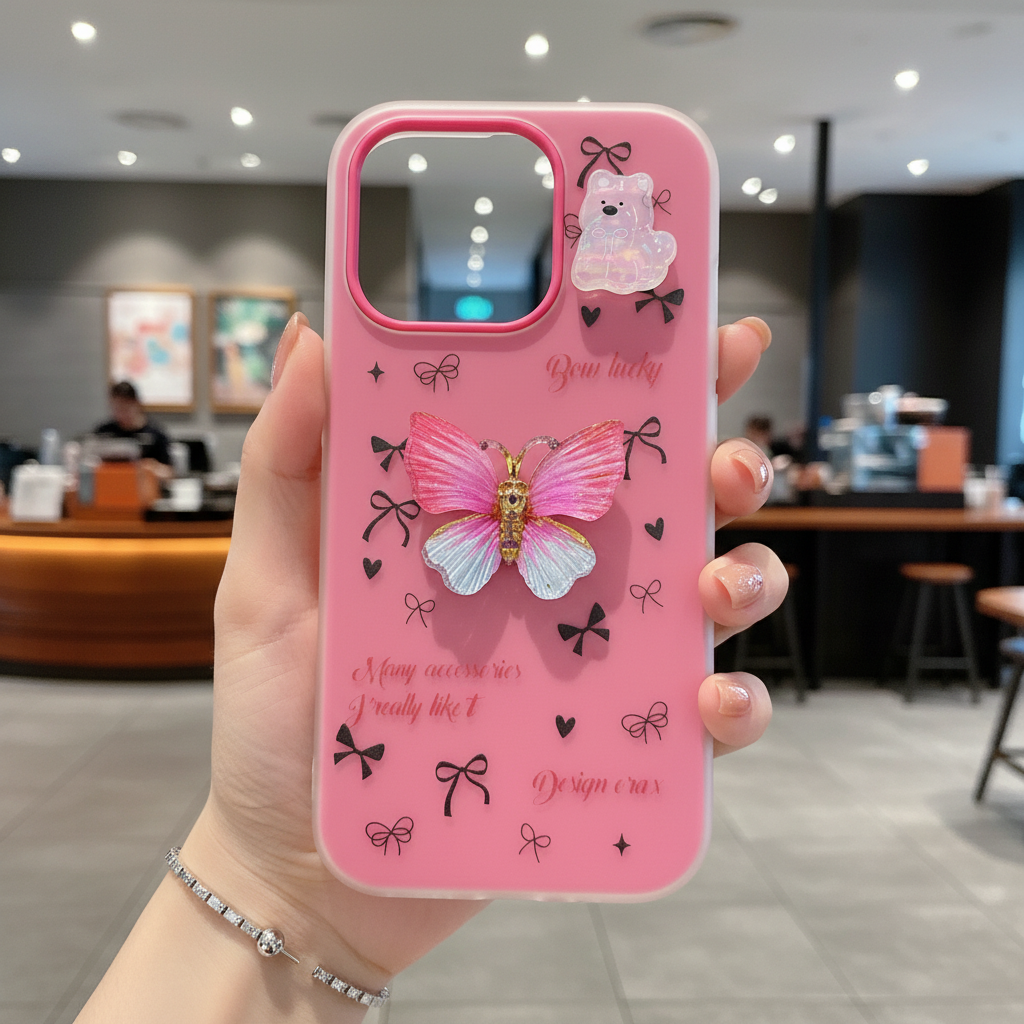 Blossom Butterfly Coquette Silicone Phone Case