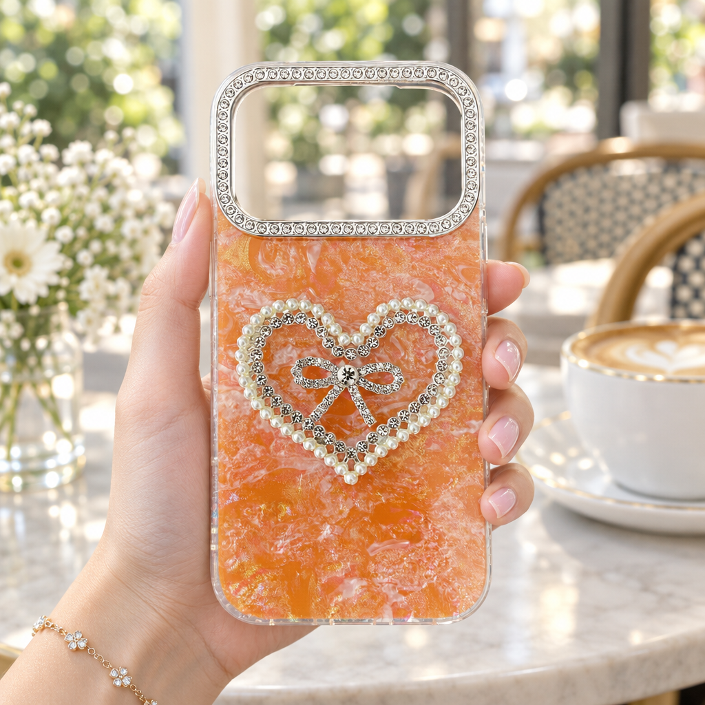 Sun Kissed Crystal Heart Elegance Case