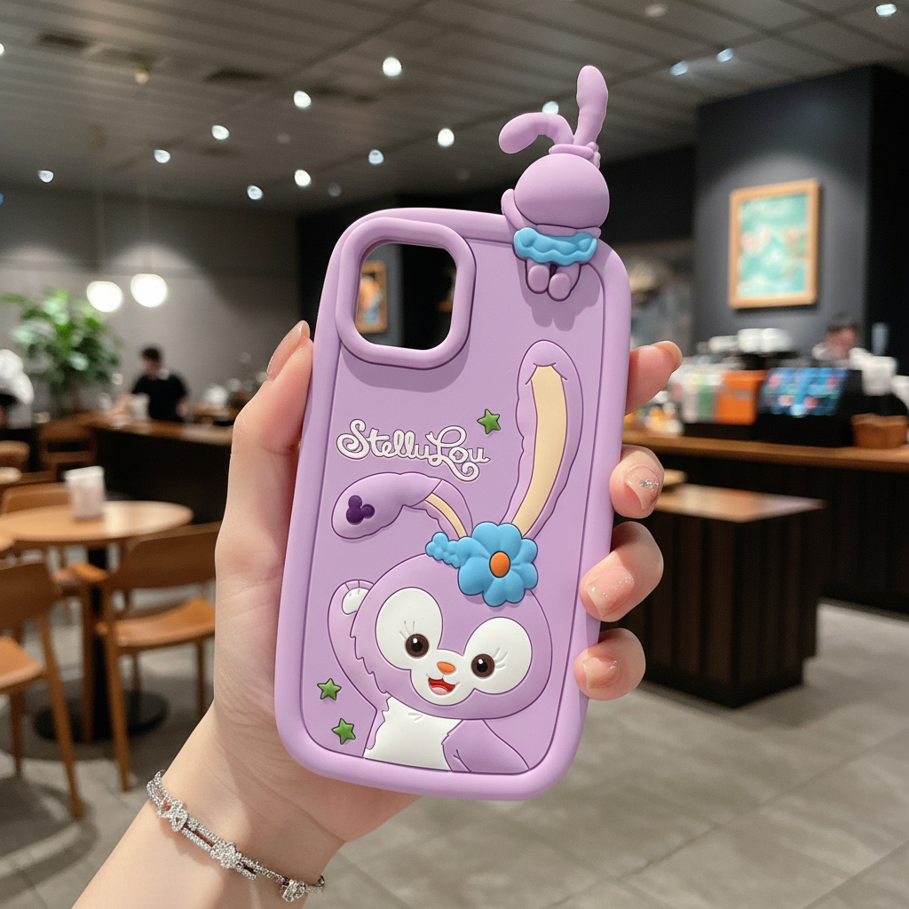 Purple Rabbit Silicon Phone Case