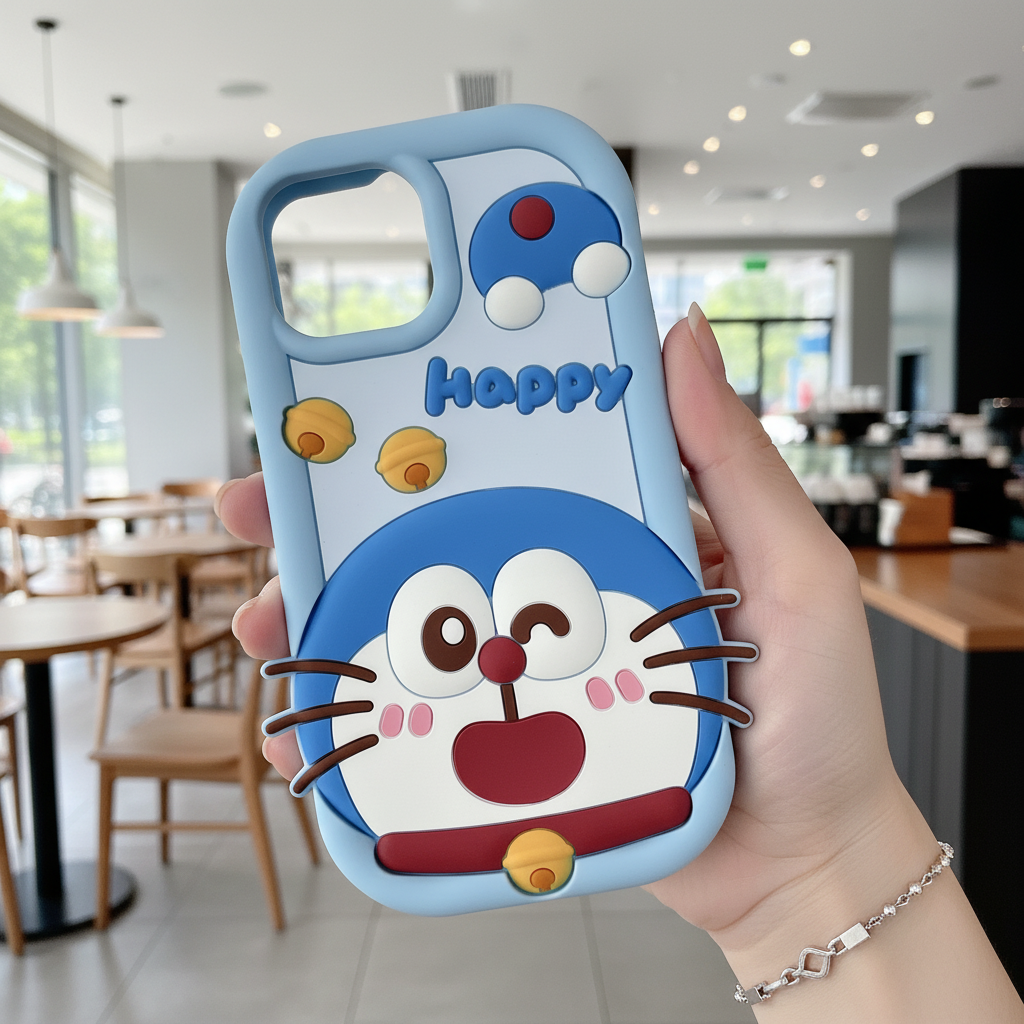 Happy Doraemon - Phone Case For iPhone 14 Pro