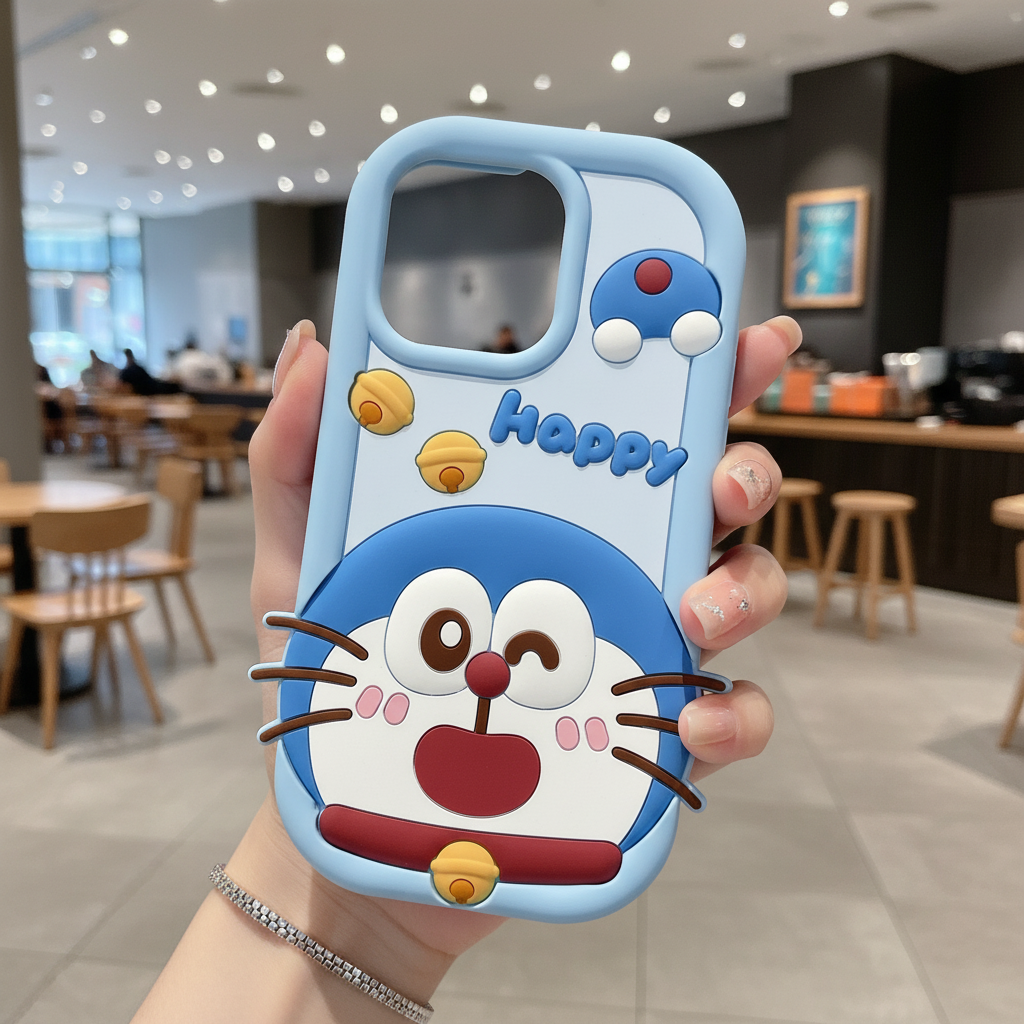 Happy Doraemon - Phone Case For iPhone 14 Plus