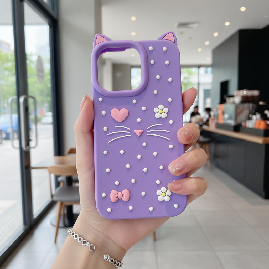 Kitty Whiskers Pearl Decorated Cover