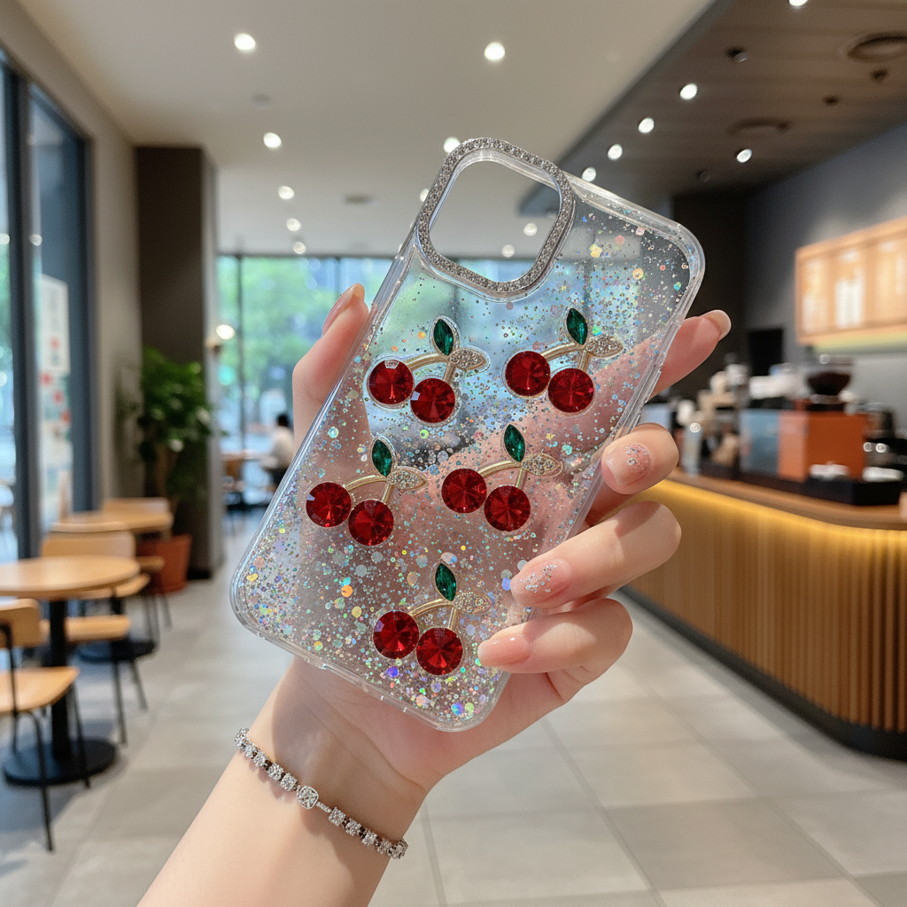 Red Cherry Crystal - Phone Case For iPhone 14