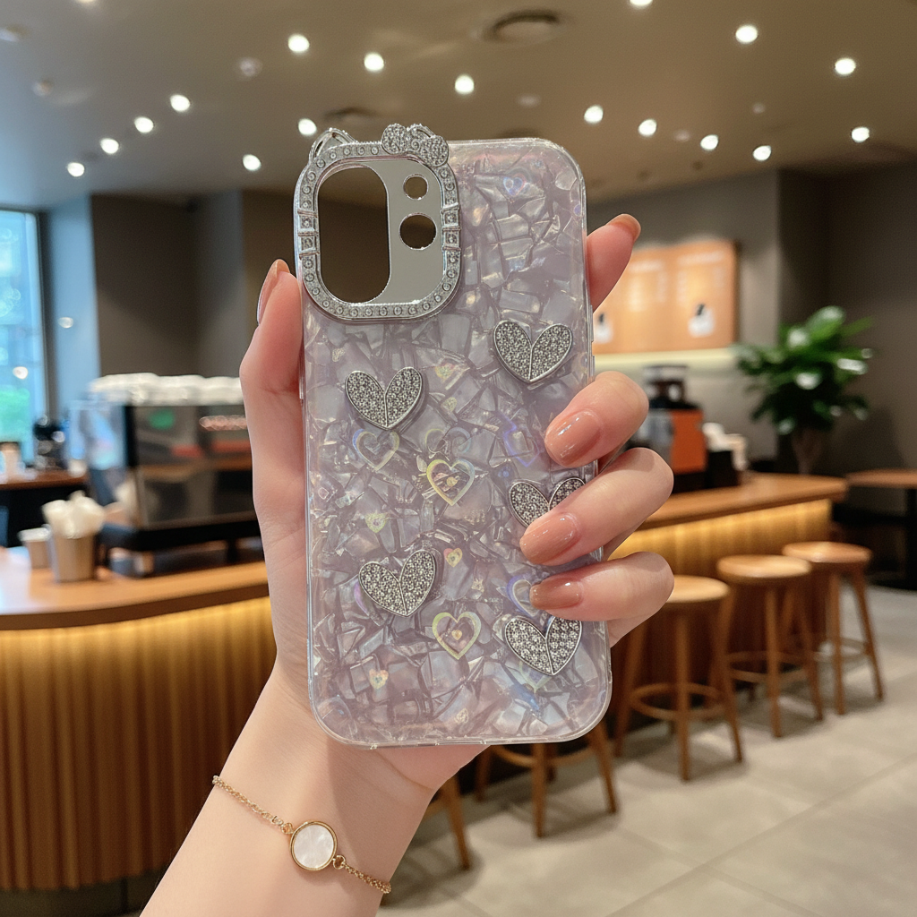 Princess Glow Heart Silicone Phone Case