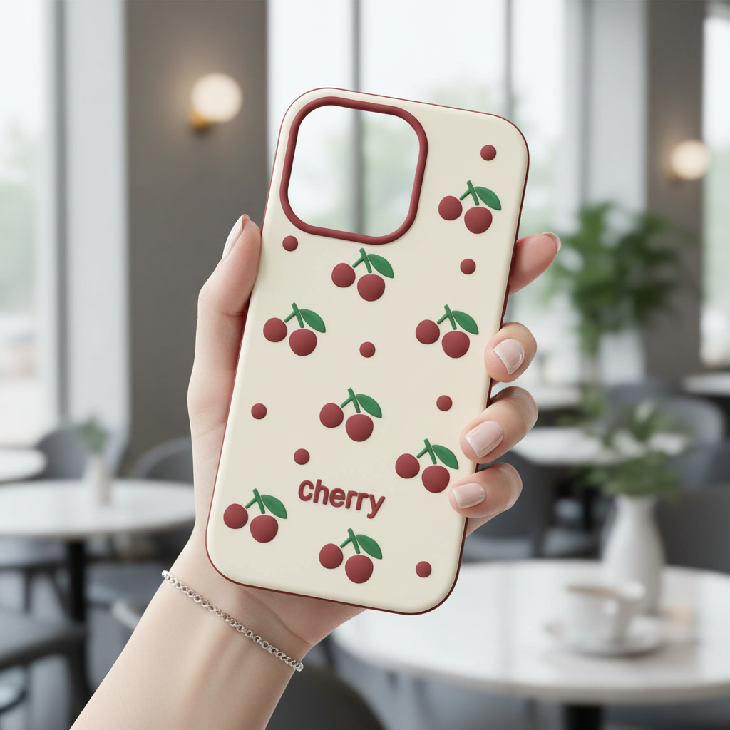 Cherry Bracket Soft Silicone Phone Case