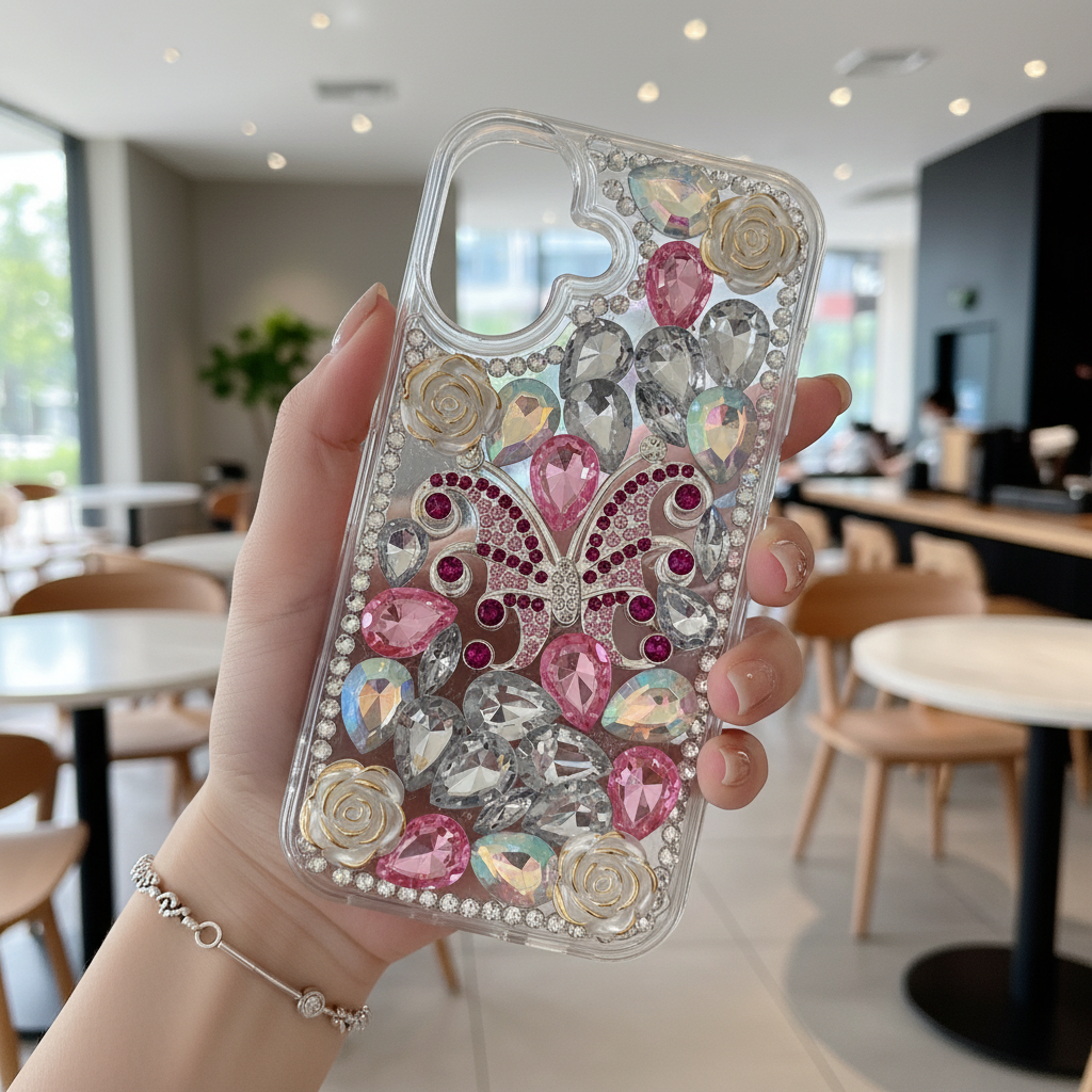 Luxury Crystal Diamond Butterfly Bling Phone Case