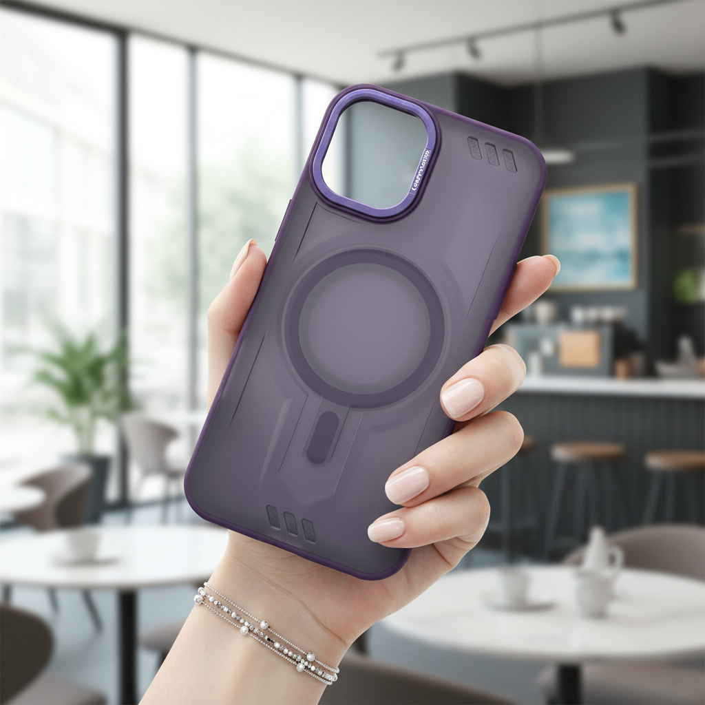 Midnight Purple MagSafe Ring Silicone Case