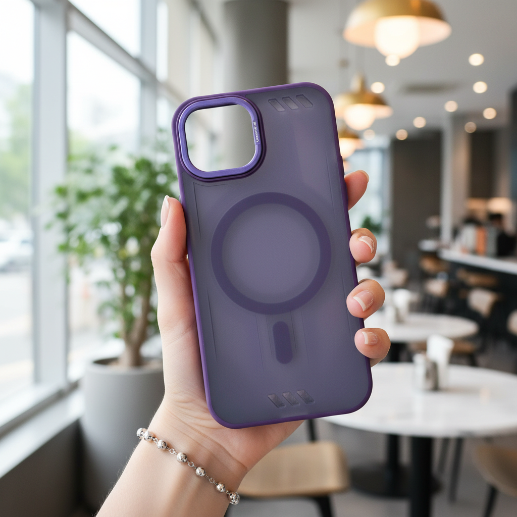 Midnight Purple MagSafe Ring Silicone Case