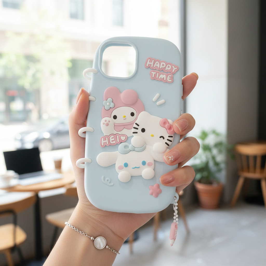 Spiral Happy Time Kitty - Phone Case For iPhone 14 Plus