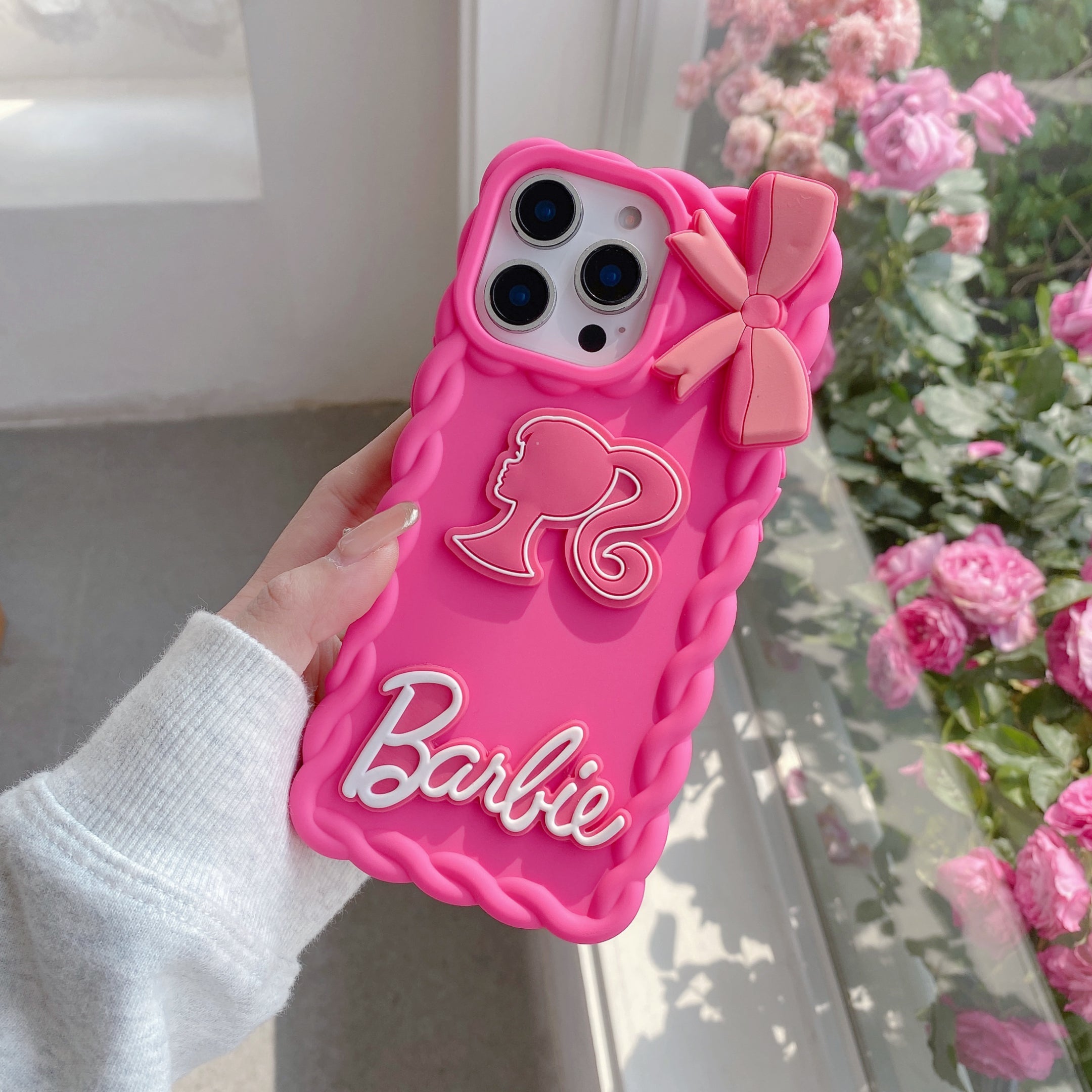 Barbie Doll With 3D Bow Silicon Phone Cases