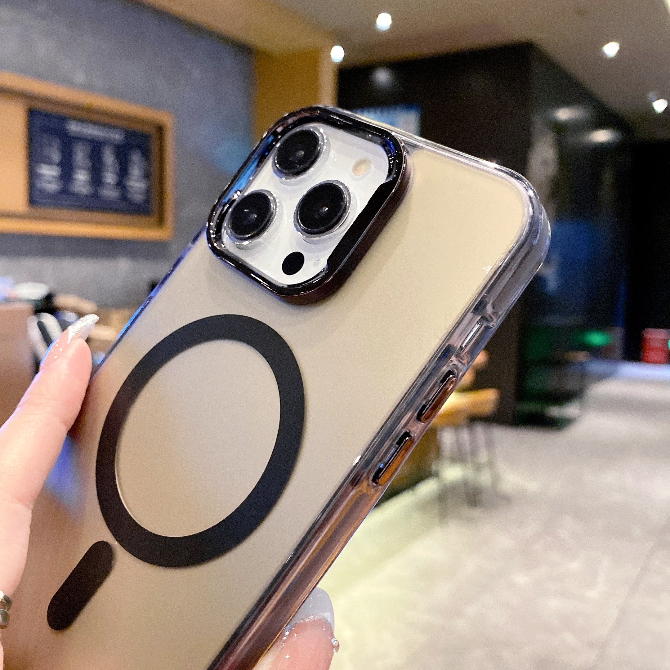Black Luxury Smoky Phone Case With Magsafe