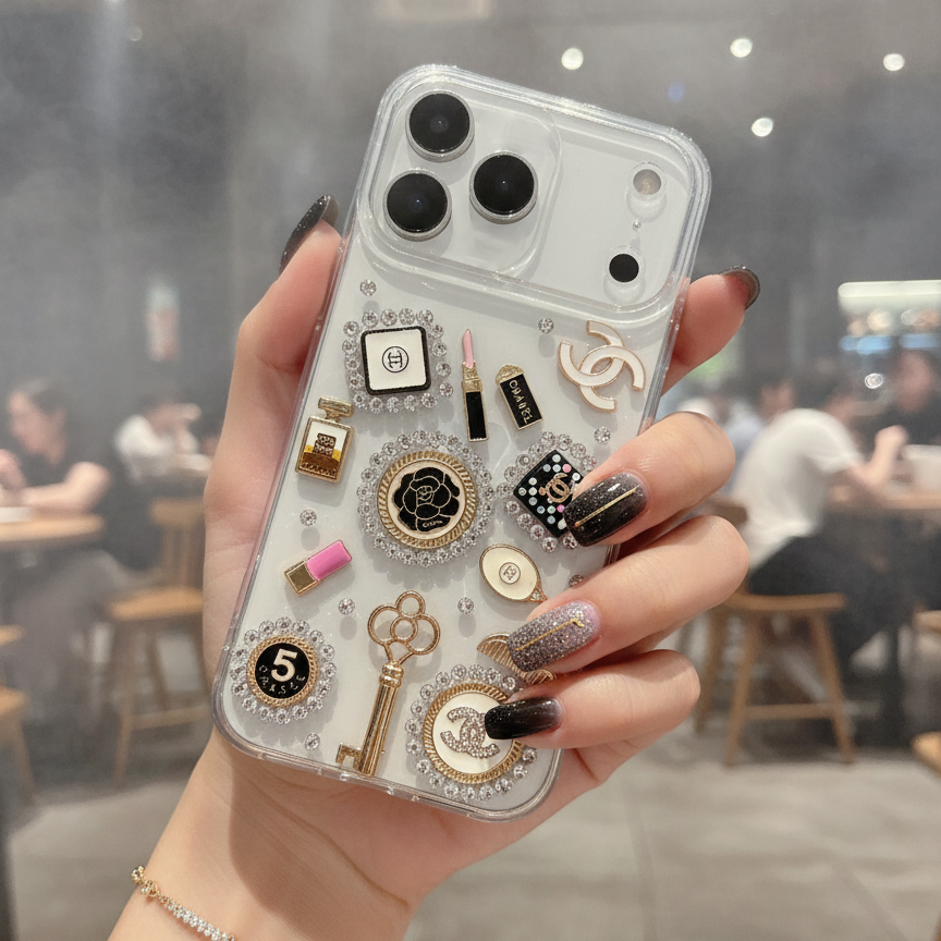 Clear Makeup Back Cover Case for iPhone