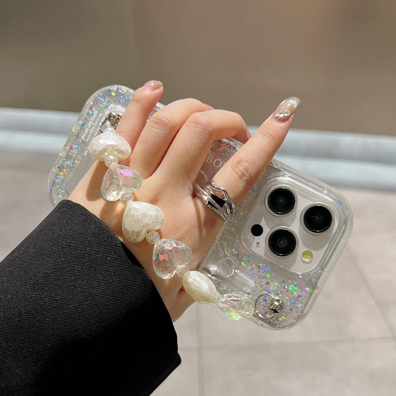 decorative-bow-glitter-heart-with-heart-chain-silicon-phone-cases-for-iphone
