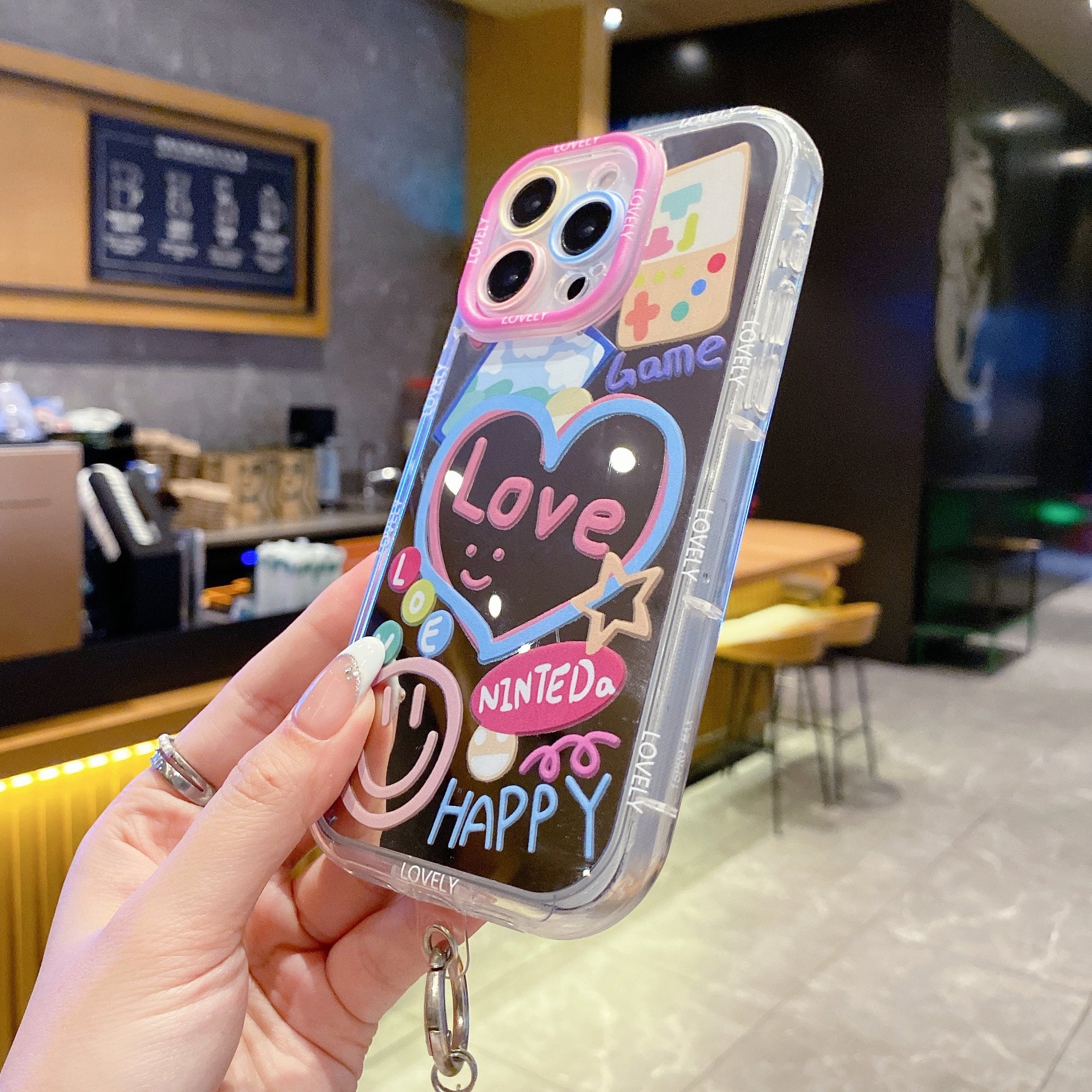 Love Game With Bracelet Mirror Silicon Phone Case