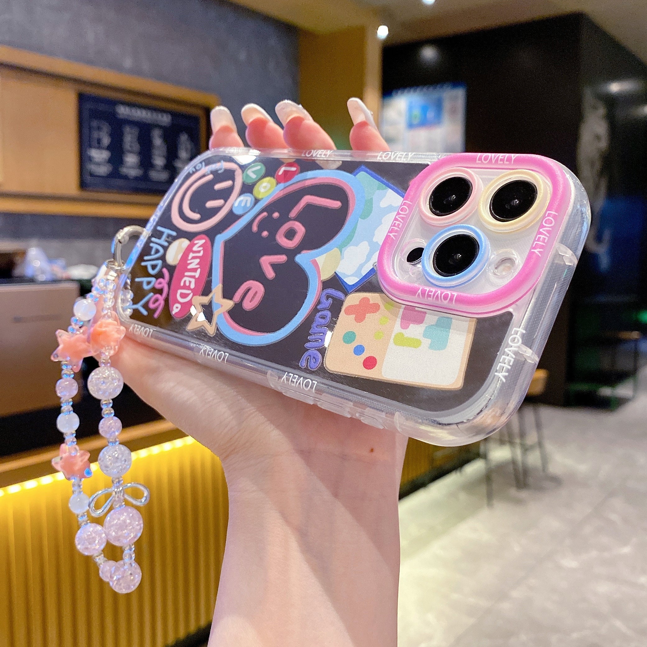 Love Game With Bracelet Mirror Silicon Phone Case