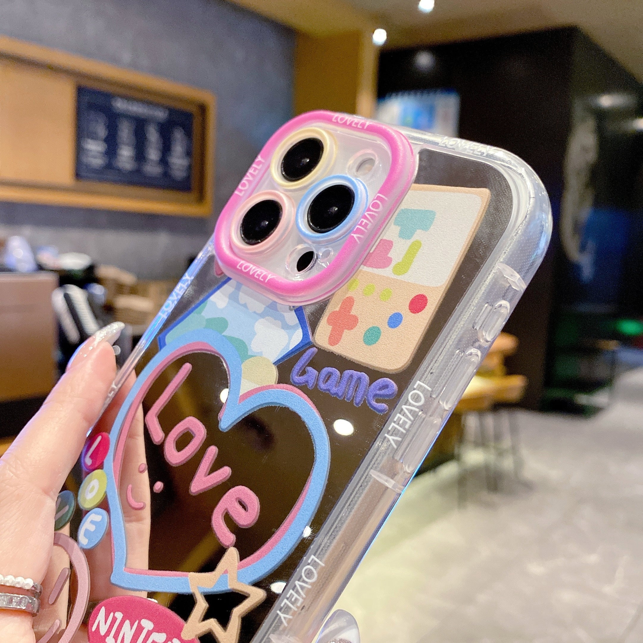 Love Game With Bracelet Mirror Silicon Phone Case