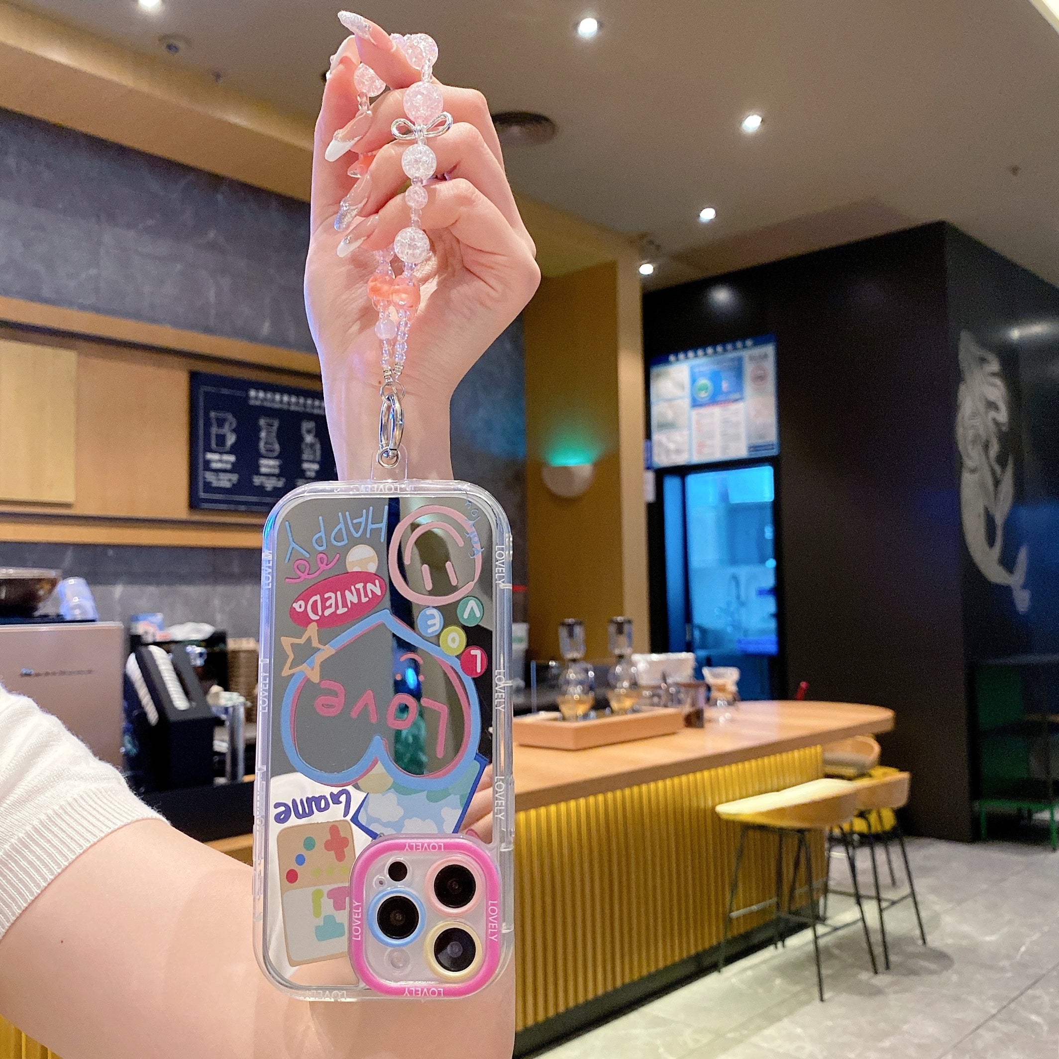 Love Game With Bracelet Mirror Silicon Phone Case