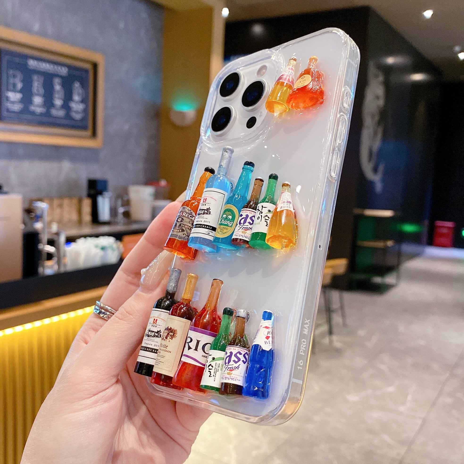 Mini Bar Bottle Case – Trendy Aesthetic Case For iPhone 17 Pro