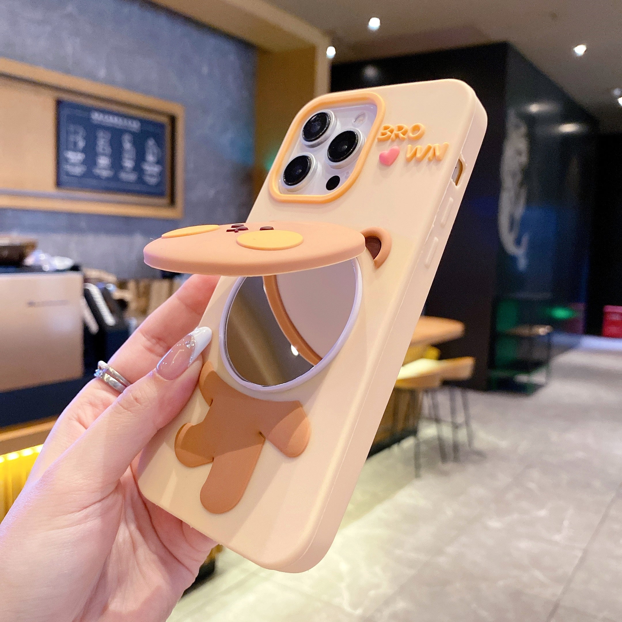 Mirror Bear Silicon Phone Cases For iPhone