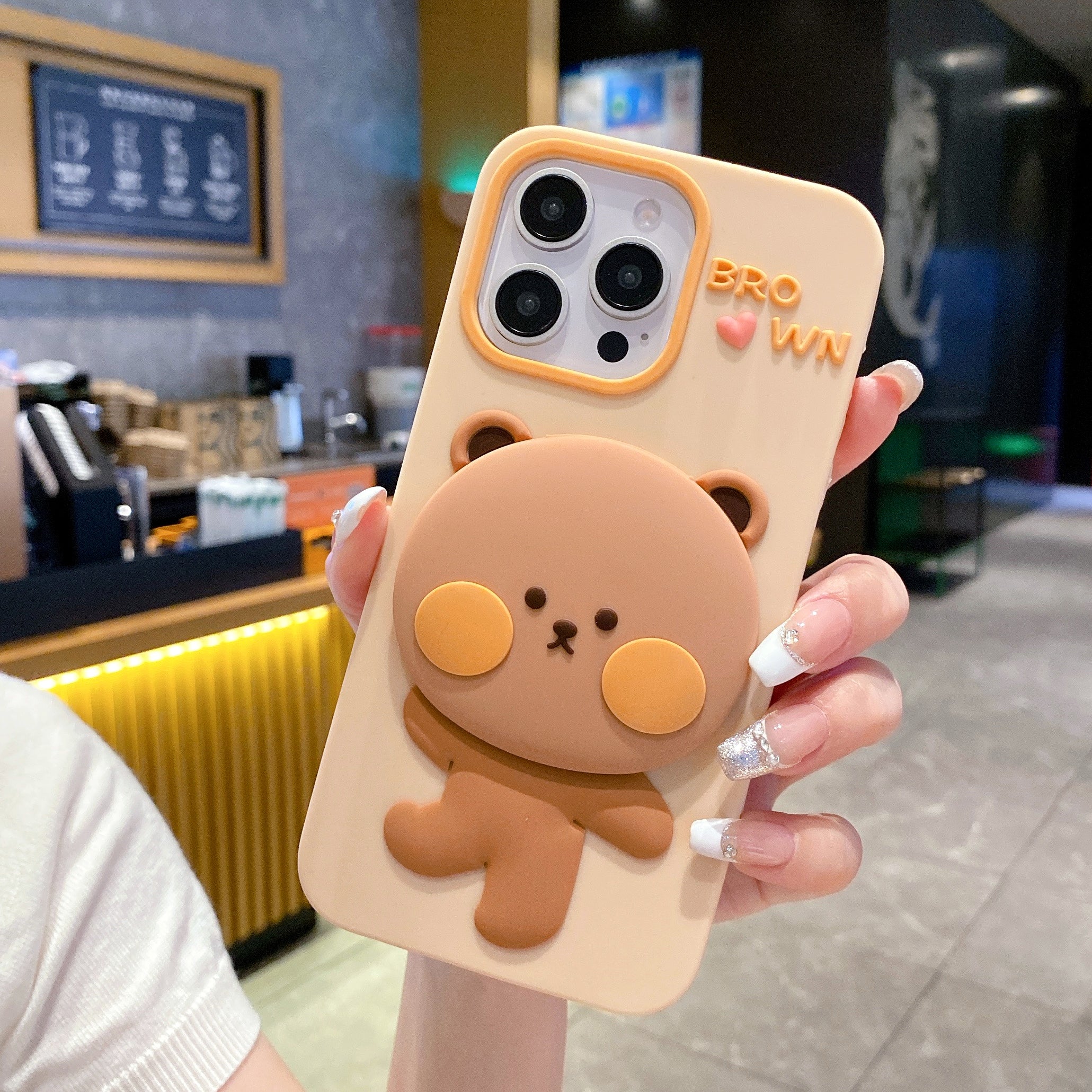 Mirror Bear Silicon Phone Cases For iPhone