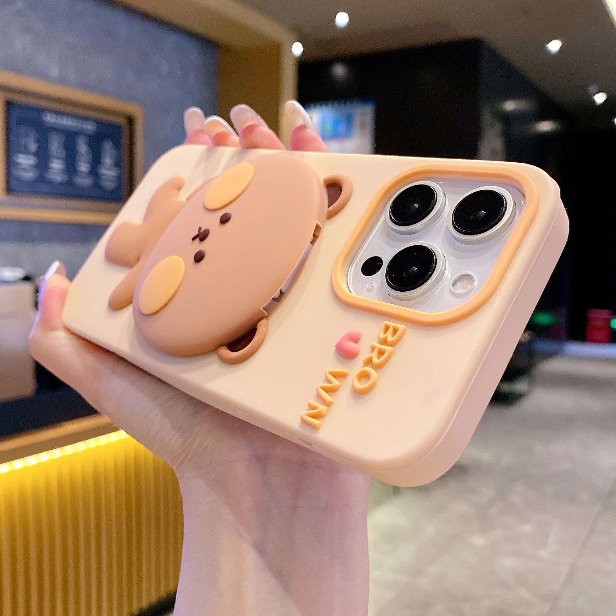Mirror Bear Silicon Phone Cases For iPhone