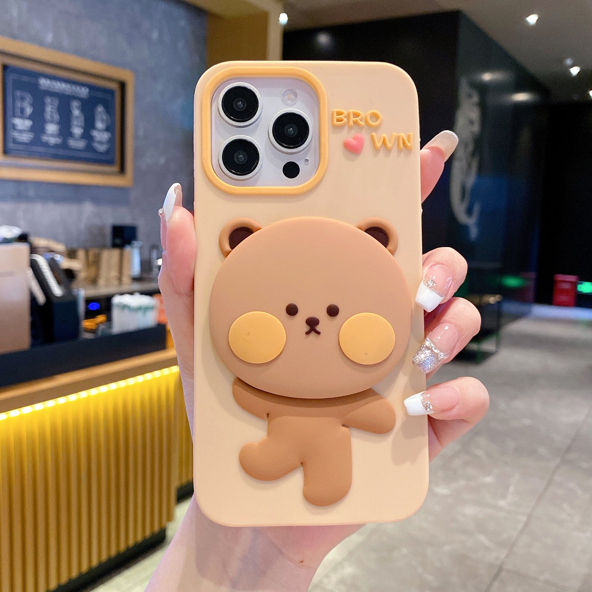 Mirror Bear Silicon Phone Cases For iPhone
