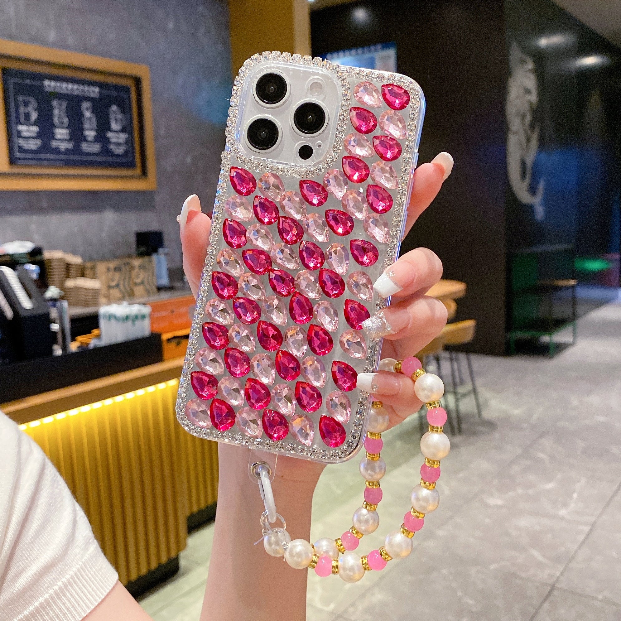 Pink Diamond With Pink Bracelet Silicon Phone Cases