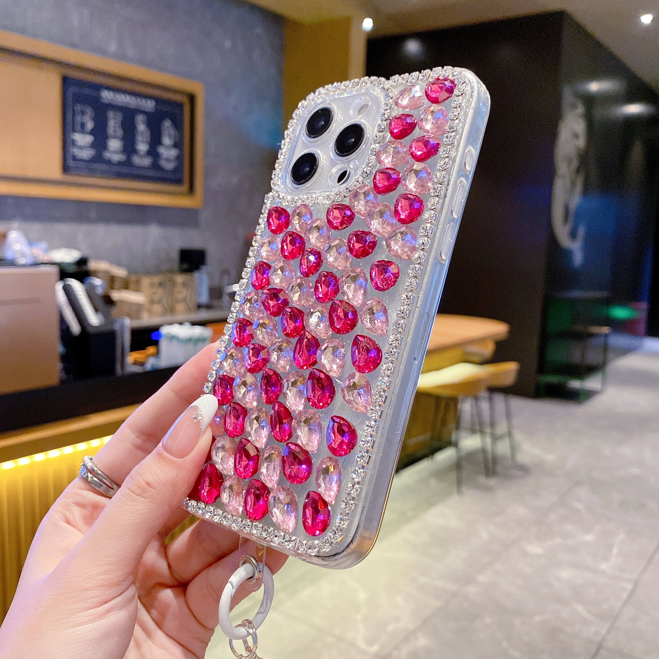 Pink Diamond With Pink Bracelet Silicon Phone Cases