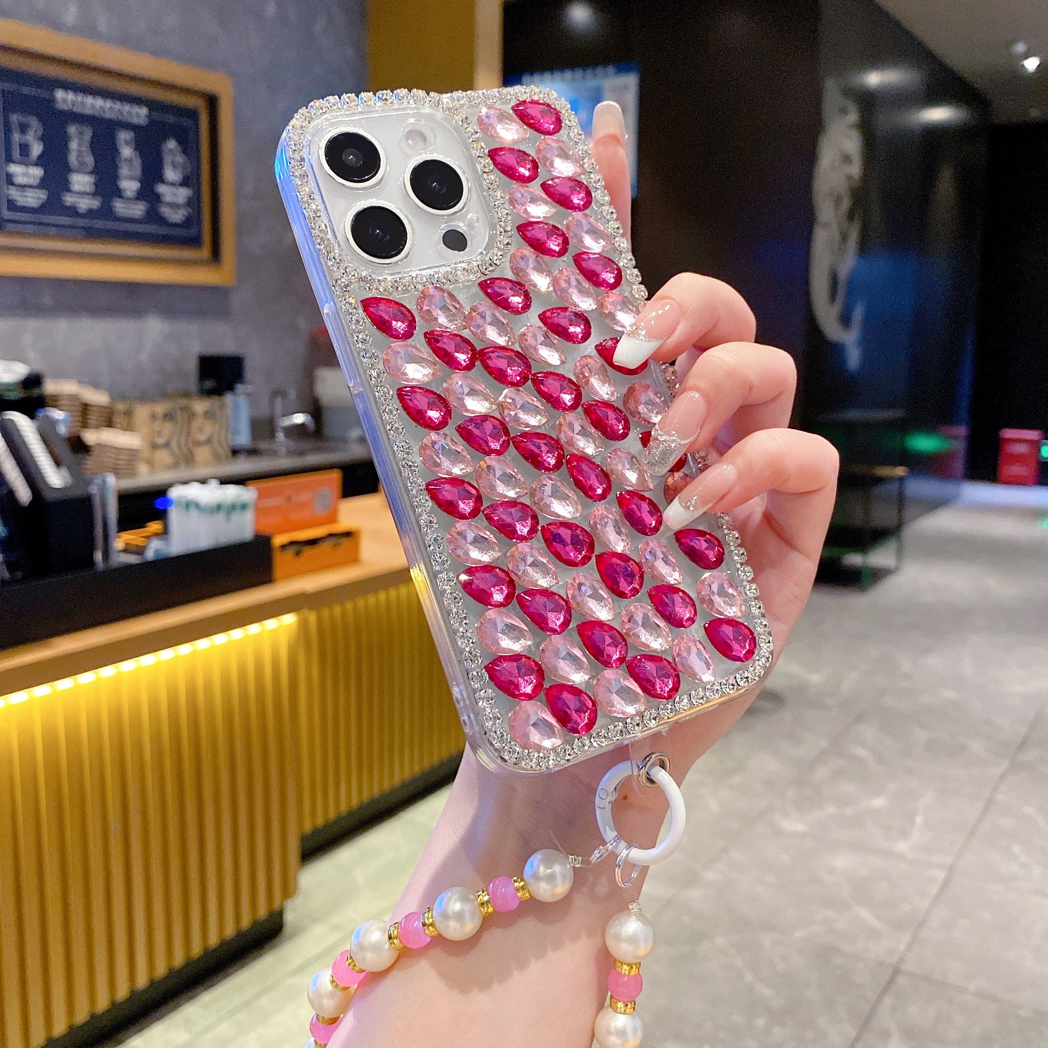 Pink Diamond With Pink Bracelet Silicon Phone Cases