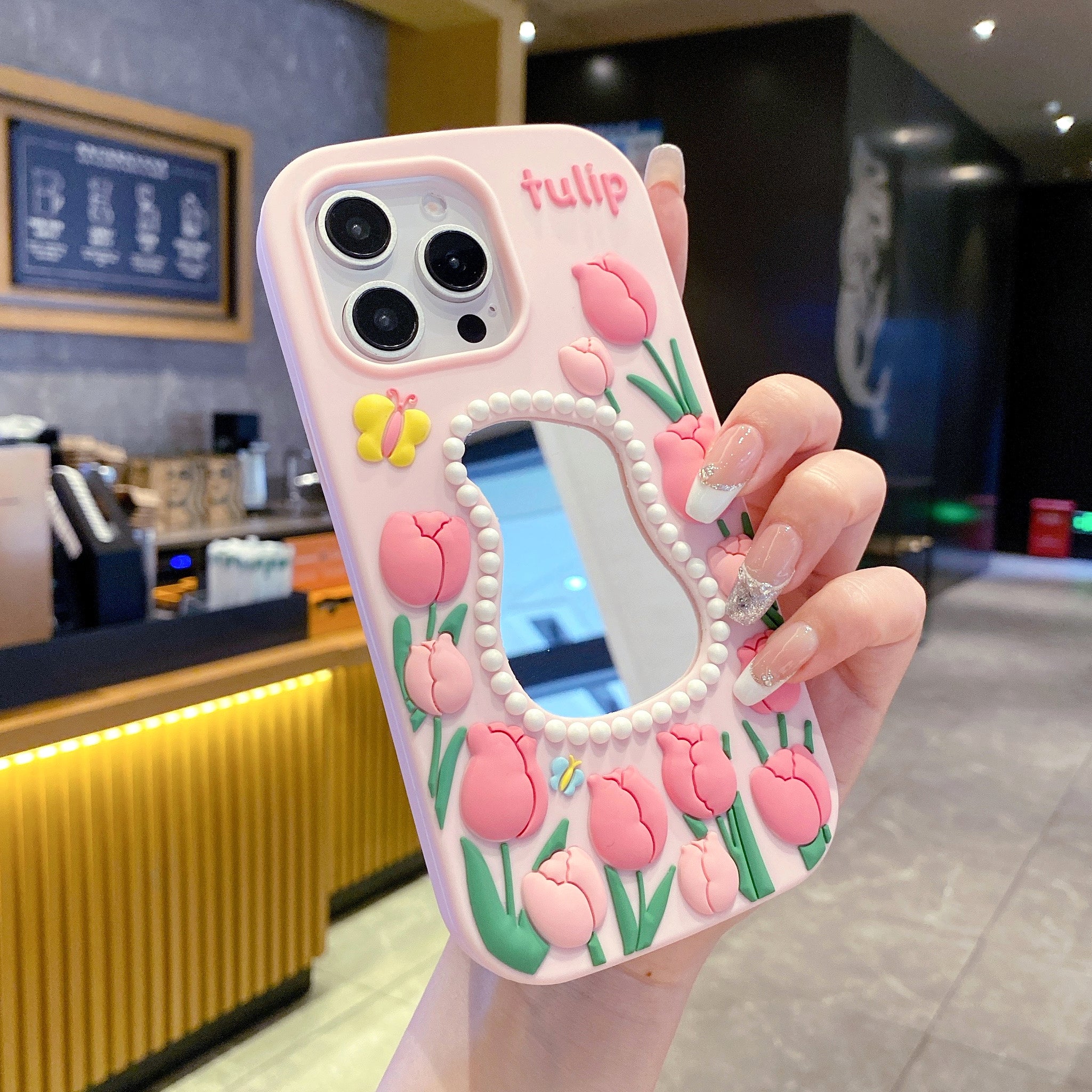 Tulip Mirror Silicon Phone Case