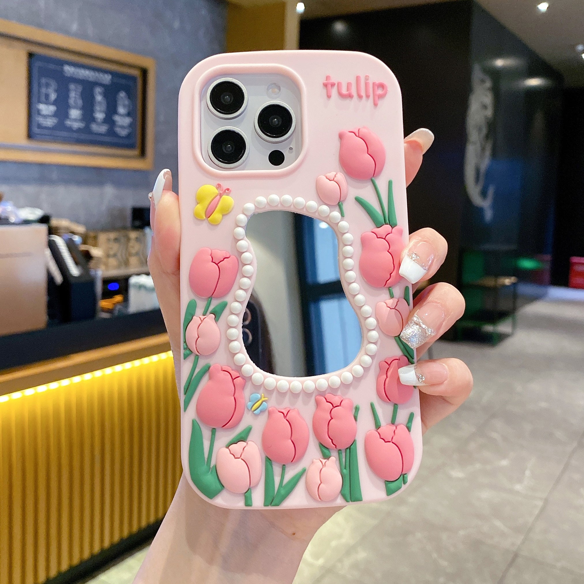 Tulip Mirror Silicon Phone Case