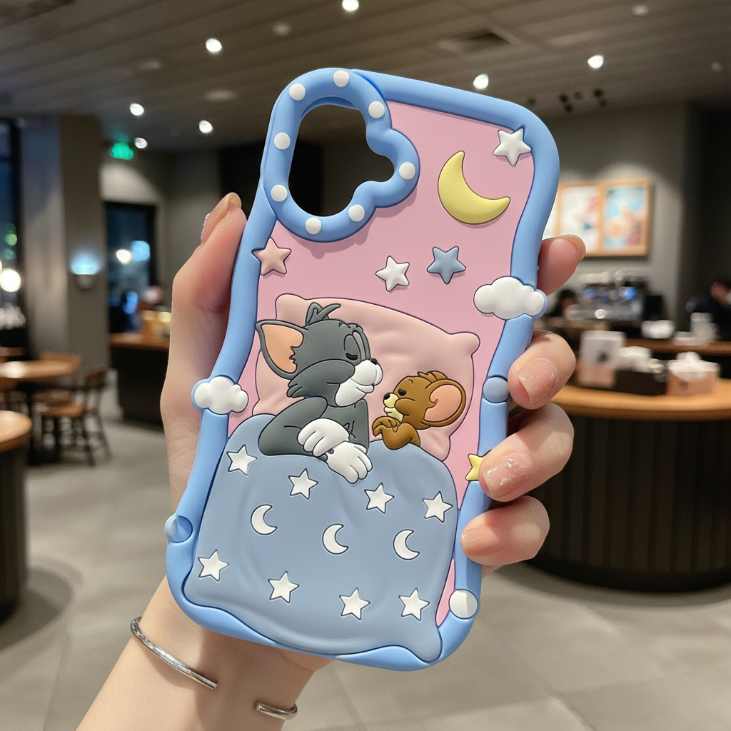 Sleeping Tom & Jerry Silicon Phone Cases