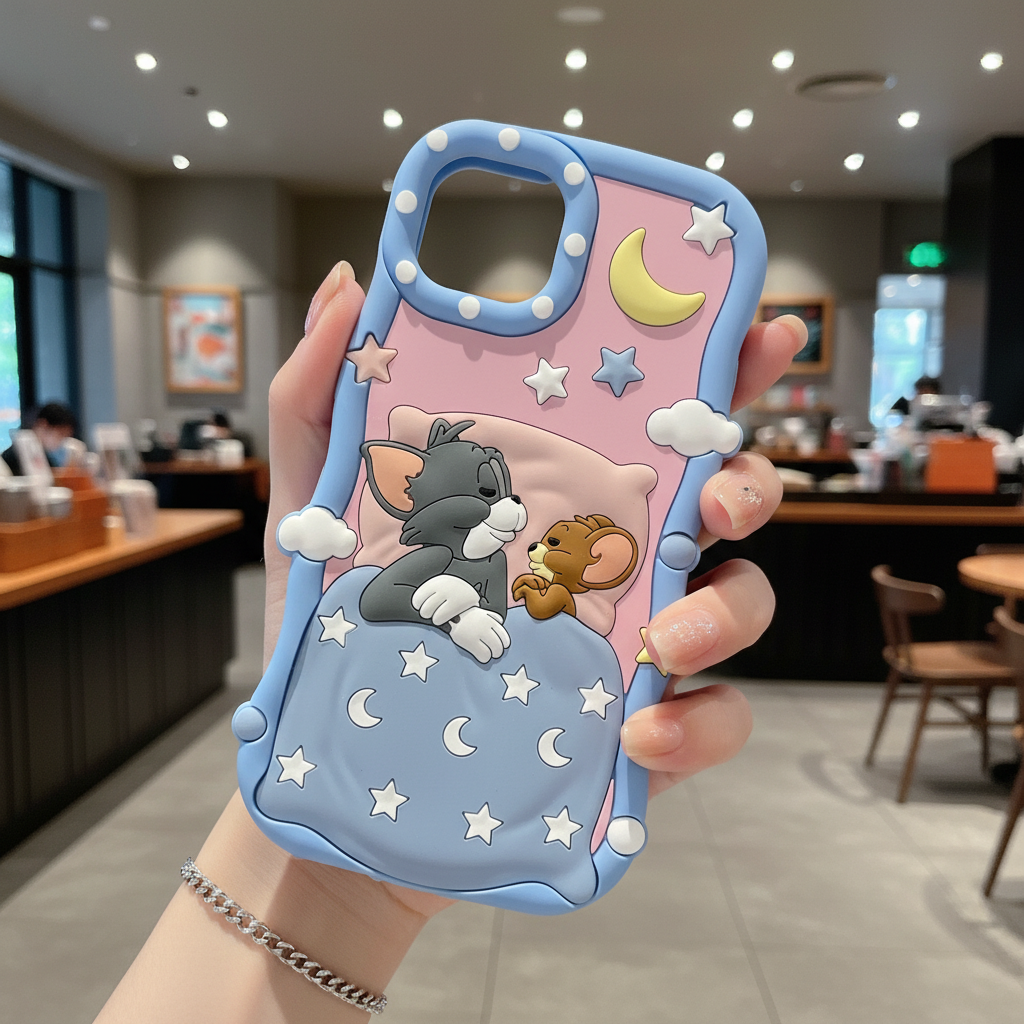Sleeping Tom & Jerry Silicon Phone Cases