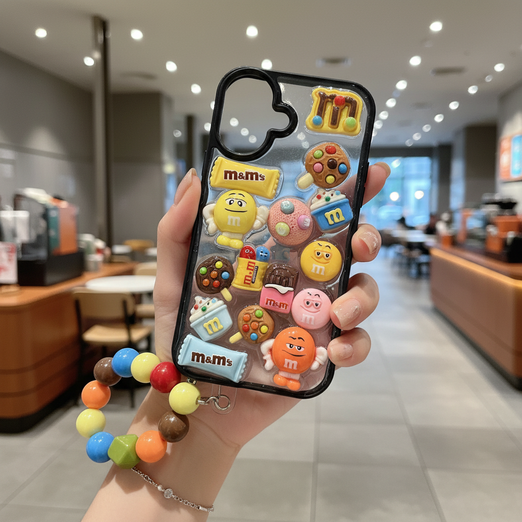 Candy Crush With Stone Bracelet Silicon Phone Cases