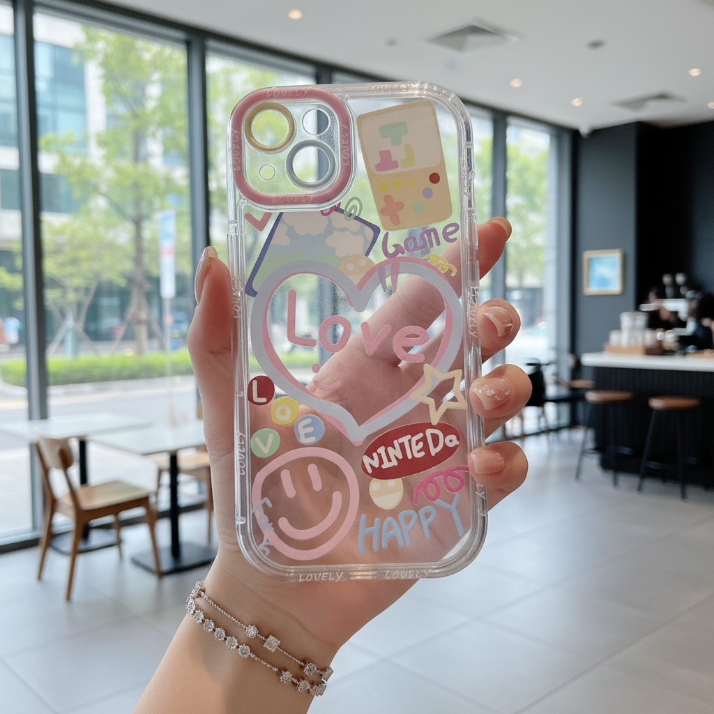 Love Game With Bracelet Mirror Silicone Phone Case
