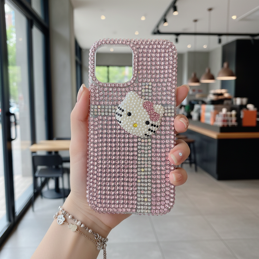 Pink Radiance Kitty Luxe Edition Full-Coverage Crystal Encrusted Cover