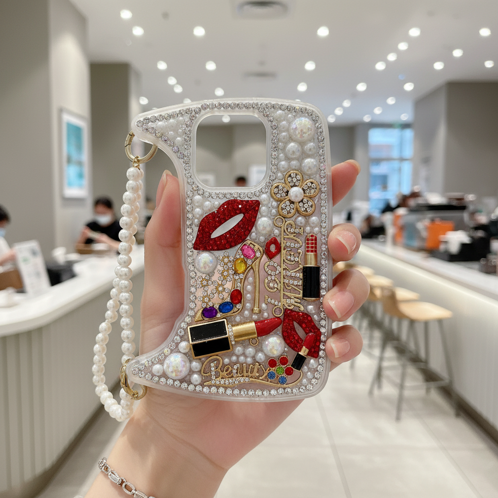 Beauty Makeup Bag Silicone Phone Cases For iPhone