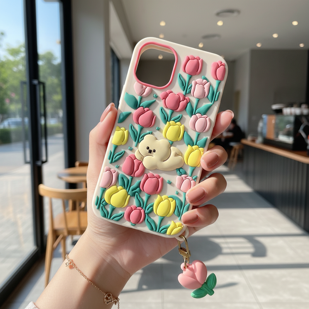 Tulip Flower Silicon Phone Case
