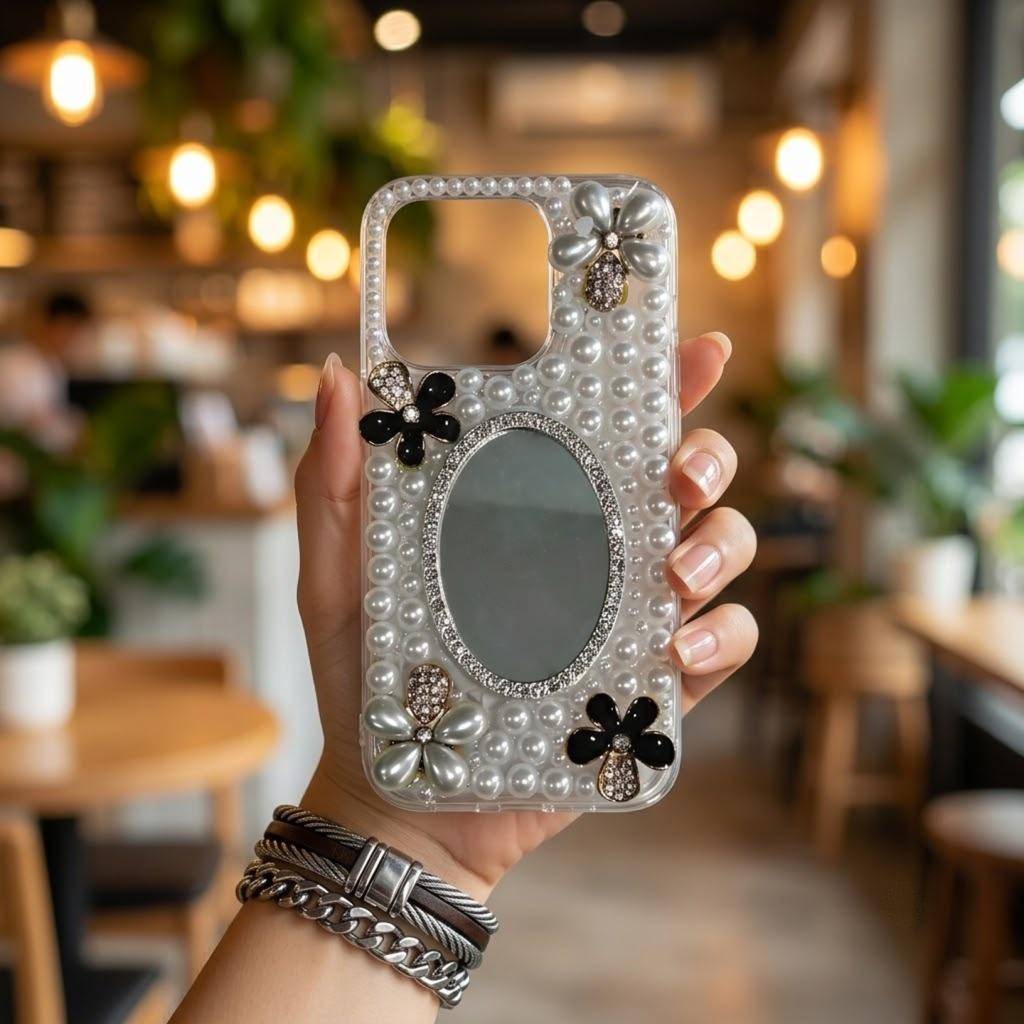 Pearl With Mirror - Phone Case For iPhone 14 Plus